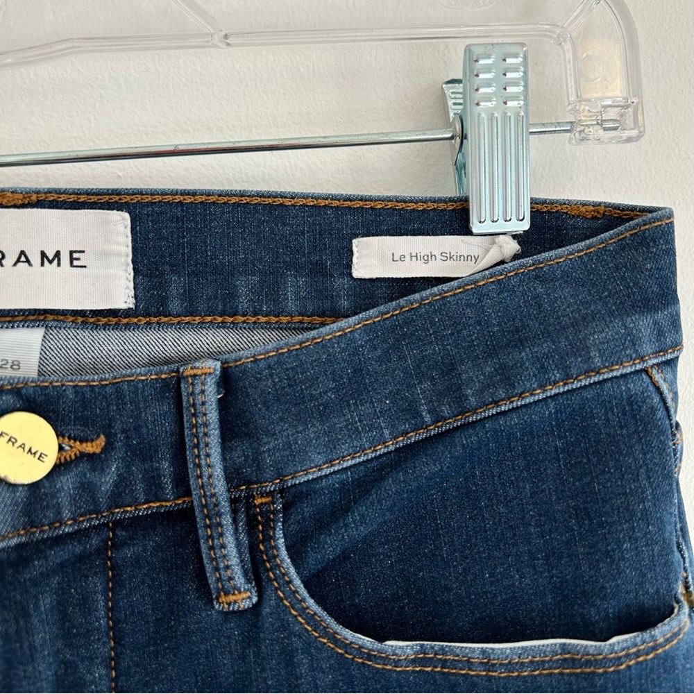(SOLD) FRAME Le High Skinny Jeans Size 28 - Picture 7 of 16